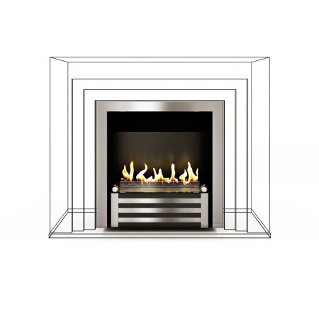 Биокамин в мраморном портале Firezo Dea