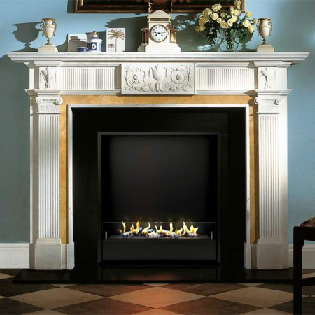 Биокамин в мраморном портале Firezo Boschetto